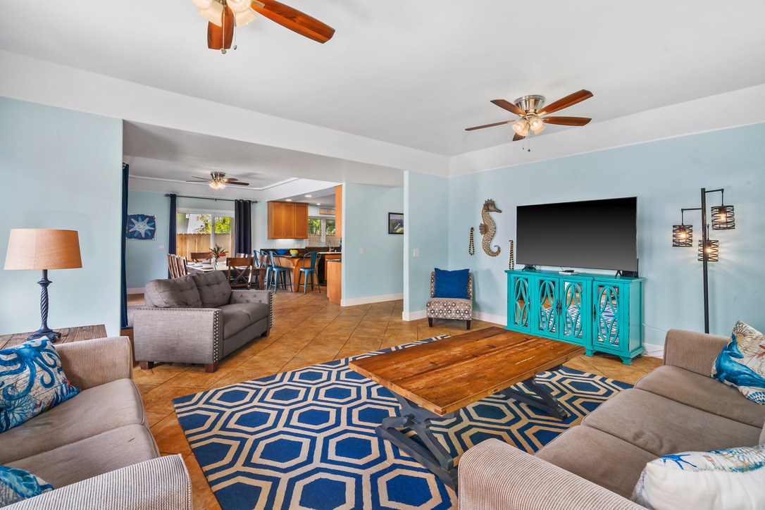 Open living room at Hale Ohana